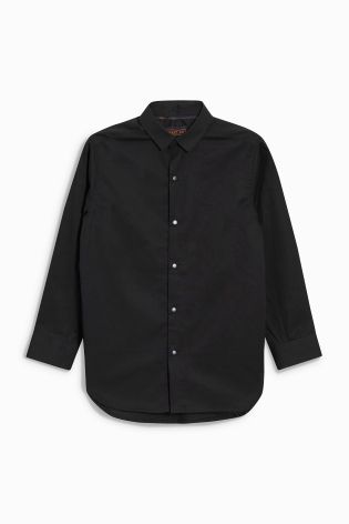Black Long Sleeve Stretch Shirt (3-16yrs)